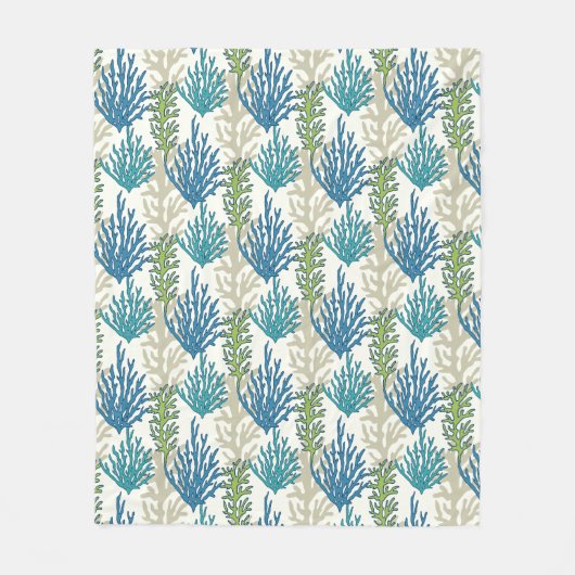 Coral Seaweed Motifs couvertures en toison (Devant)