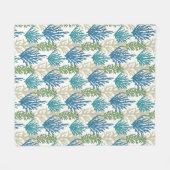 Coral Seaweed Motifs couvertures en toison (Devant (Horizontal))