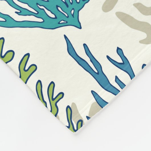 Coral Seaweed Motifs couvertures en toison (Coin)