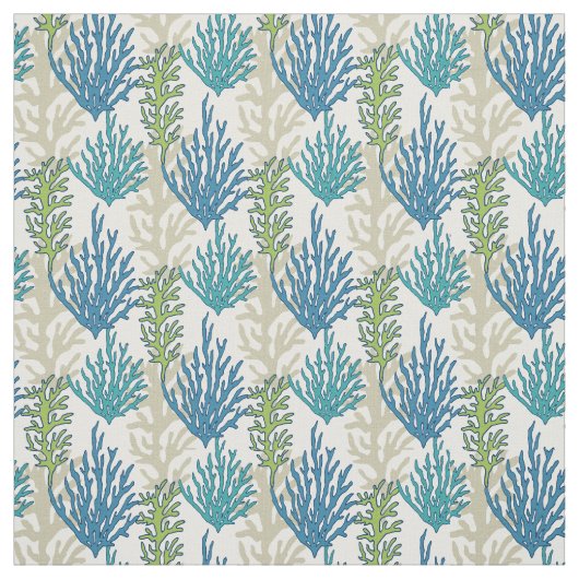 Coral Seaweeds tissu Motif (Échantillon)