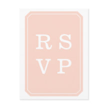Coral Simple élégante Mariage RSVP carte postale