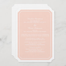 Coral Simplement Élégant Invitation de mariage