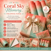 Coral Sky Memory Inpakpapier Vel