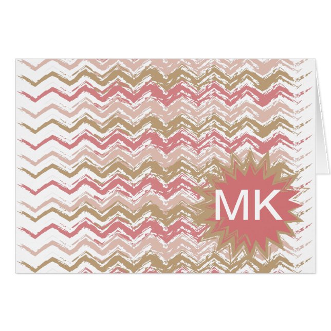 Coral Spice Scribble ZigZag Chevron Motif (Devant horizontal)