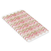 Coral Spice Scribble ZigZag Chevron Pattern Magneet (Rechterzijde)