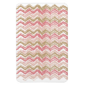 Coral Spice Scribble ZigZag Chevron Pattern Magneet (Verticaal)