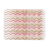 Coral Spice Scribble ZigZag Chevron Pattern Magneet (Horizontaal)