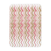 Coral Spice Scribble ZigZag Chevron Pattern Magneet (Verticaal)