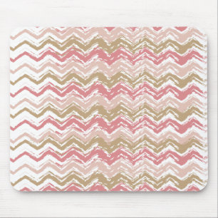 Coral Spice Scribble ZigZag Chevron Pattern Muismat