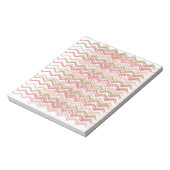 Coral Spice Scribble ZigZag Chevron Pattern Notitieblok (Gedraaid)