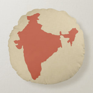 Coral Spice Stemming India Rond Kussen