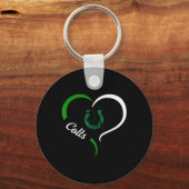 Coral Springs Colts Logo Half Heart Slogan Hs Sleutelhanger (Voorkant)