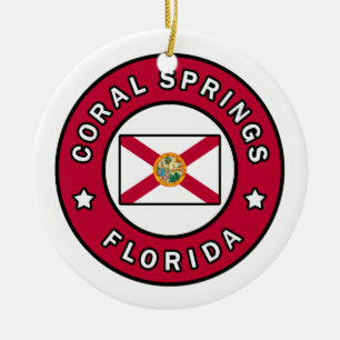 Coral Springs Florida Keramisch Ornament