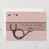 Coral Stethoscoop - uitnodiging van de GraduPartij (Voorkant)