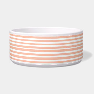 Coral Striped Pet Bowl Voerbakje