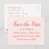 Coral Striped Specialized sparen het Briefkaart va (Voorkant / Achterkant)