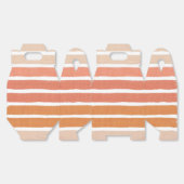 Coral Stripes Sinaasappel Stripes Bedankdoosjes (Ongevouwen)