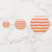 Coral Stripes Sinaasappel Stripes Confetti (Voorkanten)