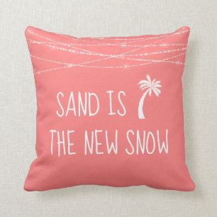 Coral Tropical Sand is de nieuwe sneeuwpalm Kussen