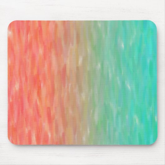 Coral & Turquoise Ombre Waterverf Blauwgroen Sinaa Muismat (Voorkant)