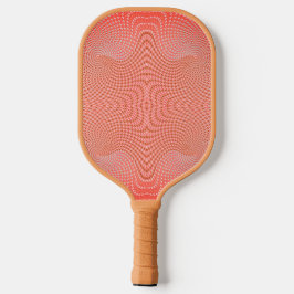 Coral Twirl Pattern in Orange & Green Pickleball Paddle