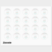 Coral vert confetti chute points autocollant maria (Feuille)