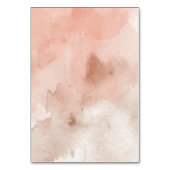Coral Waterverf Table Number Sign Rustic Weddensch Kaart (Achterkant)