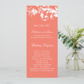 Coral Wedding-programma's Programma (Staand voorkant)