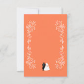 Coral Wedding RSVP Card Bride Conception de la cha (Dos)