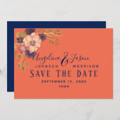 Coral Wedding Save The Date (Voorkant / Achterkant)