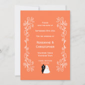 Coral Wedding Save The Date Kaart Bruidegom (Voorkant)