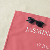 Coral White - Aangepaste bestemming bruiloft Strandlaken (In situ)