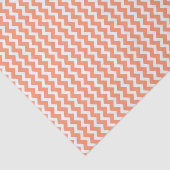 Coral White Chevron Patroonpapier Tissuepapier (Detail)