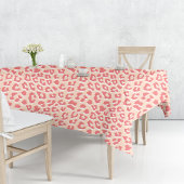 Coral White Luipaardprint Tafelkleed