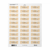 Coral Wood Grain Retouradres Labels (Full Sheet)