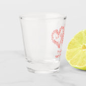 Coral Woodsy Wedding Garland Heart Bridal Party Shot Glas (Links)