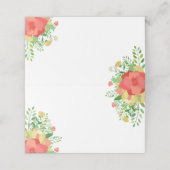 Coral & Yellow Rose Bouquet (Buitenkant ongevouwen)