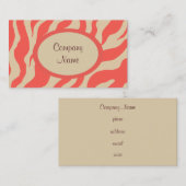 Coral Zebra Imprimer Carte de visite (Devant / Derrière)