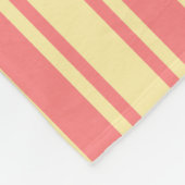 Corale en gele snoepjes strepen fleece deken (Hoek)