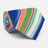 Corale marine Mint Abstracte Stripes Stropdas (Opgerold)