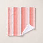 Corale perzikschaduwstrepen bad handdoek (Wasdoekje)