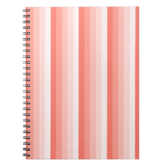 Corale perzikschaduwstrepen notitieboek (Voorkant)