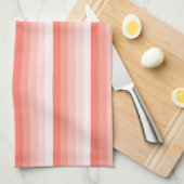 Corale perzikschaduwstrepen theedoek (Quarter Fold)