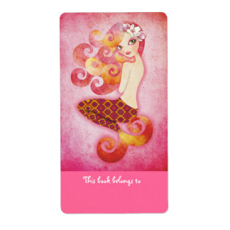 Coraleen Mermaid Étiquettes de plaque d'immatricul