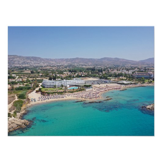 Corallia Beach Paphos, Cyprus Perfect Poster (Voorkant)