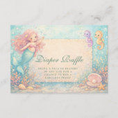 Corallight Mermaid Keepsake Diapper Raffle Informatiekaartje (Voorkant)