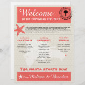 CoralWedding Welcome Letter for Dominican Republic (Voorkant / Achterkant)