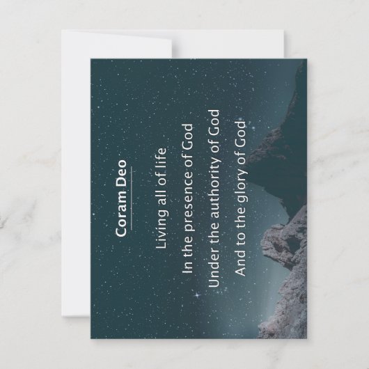 Coram Deo Bedankkaart (Voorkant)