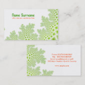 coraux carte de visite plante (Devant / Derrière)