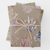 Coraux d'aquarelle en papier kraft rustique Grasse (En situation)